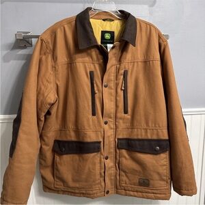 John Deere Men's Tan and Brown Field Jacket